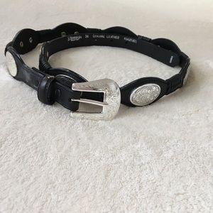 Nocona Black Leather Belt